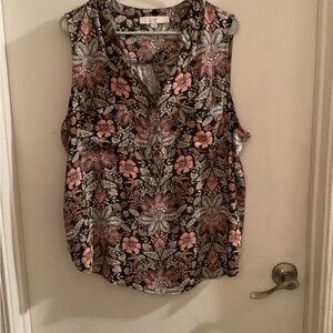 Loft Floral Blouse Size XL Perfect For Spring